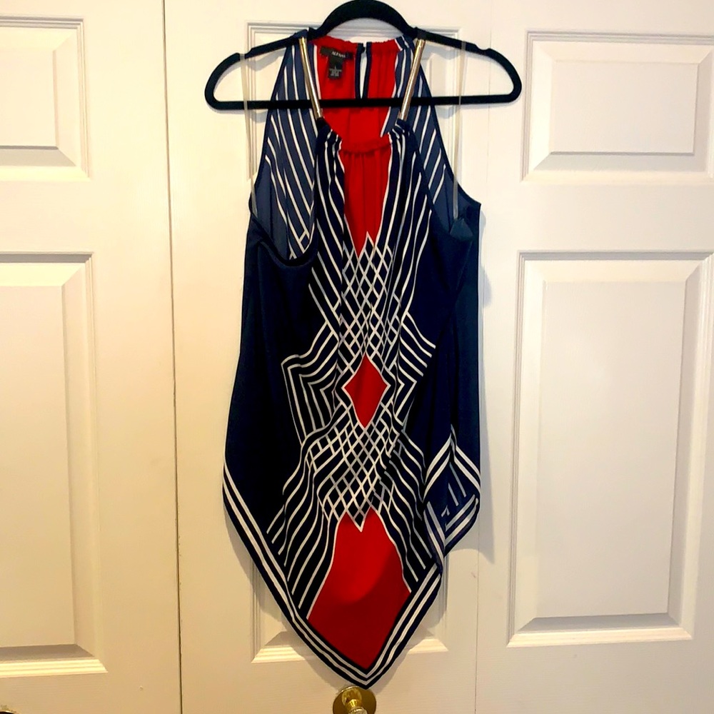 Alfani Red white & blue top